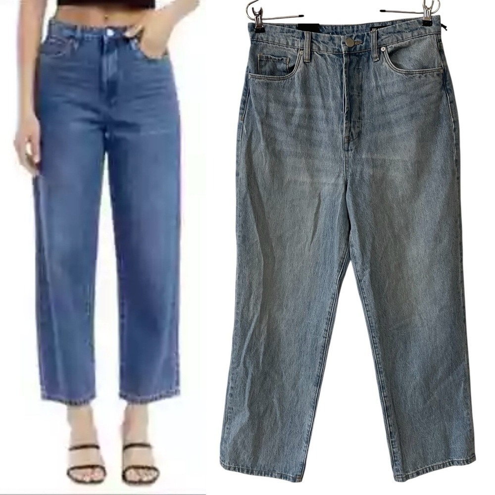 NWT Anthropologie Blank NYC The Baxter Straight Leg Crop Barrel Jean Grunge‎ 29